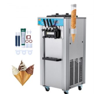Máquina de sorvete macio com suporte de cone de sorvete